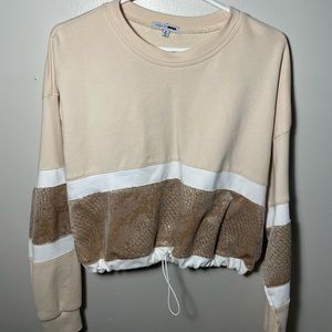 Used once fashion nova beige textured sweater